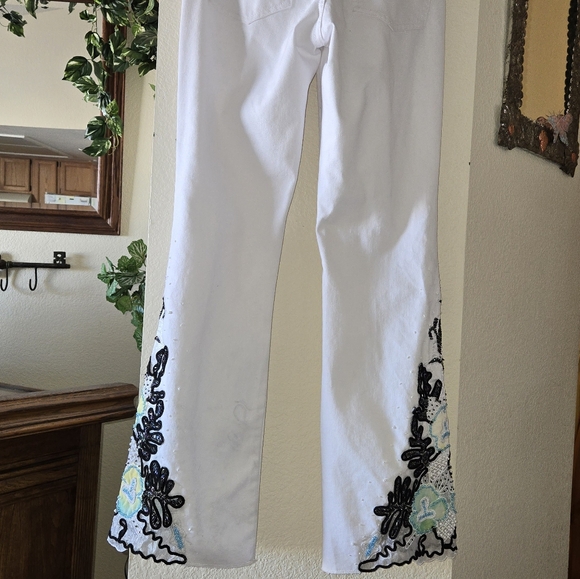 Beaded Boston Proper Pants Sz 4, 15" Waist 31" Inseam. - Picture 12 of 14